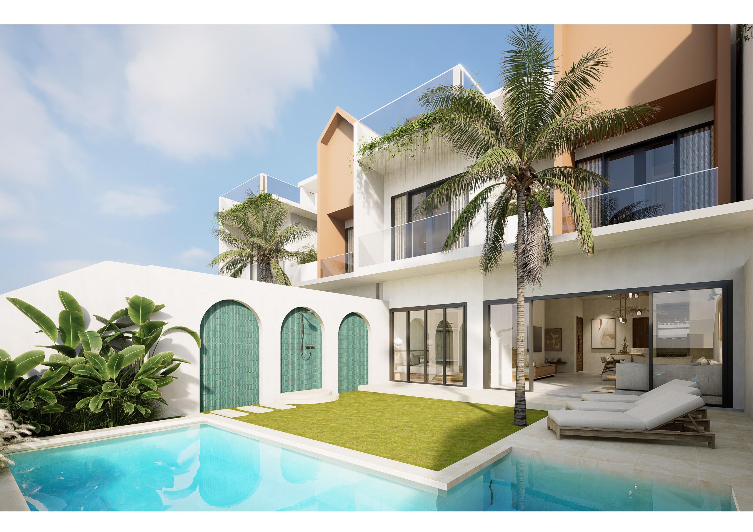 CONTEMPORARY 4 BEDROOM VILLA FOR SALE LEASEHOLD IN CEMAGI BALI BE-345 